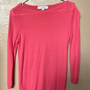 Loft Pink quarter sleeve shirt